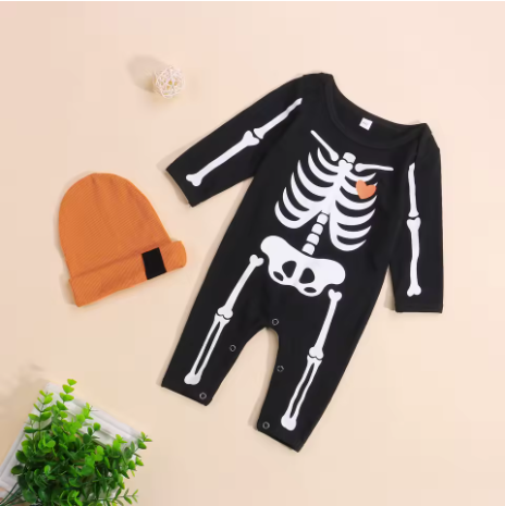 đ MiniSquelettou â Pyjama Halloween pour BĂ©bĂ© đ