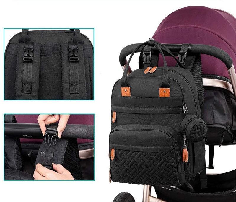 Sac à Langer 4 Pièces Vert Porte Bébé Kangourou 6 Positions Sac à Langer 4 Pièces Vert Porte Bébé Kangourou 6 Positions
