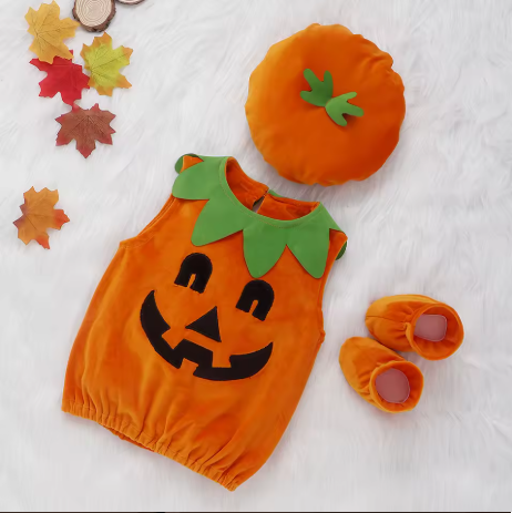 🎃 Citrouiboo – Déguisement de Citrouille pour Bébé 🧡