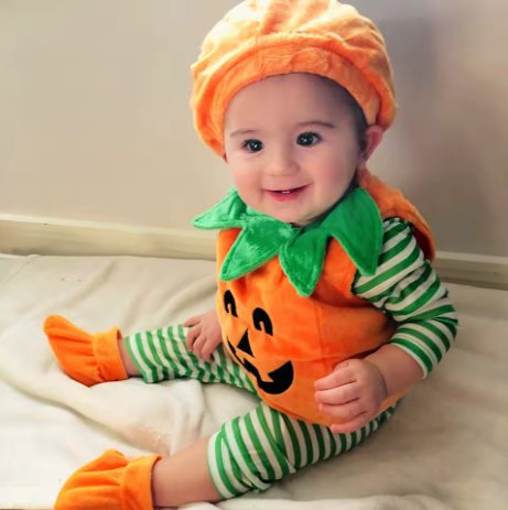 🎃 Citrouiboo – Déguisement de Citrouille pour Bébé 🧡