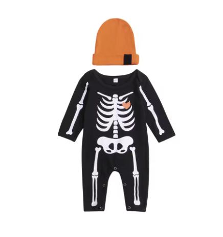 💀 MiniSquelettou – Pyjama Halloween pour Bébé 🎃