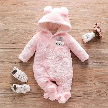 Barboteuse en coton à capuche pour bébé | BABYRABBIT - Kimelou