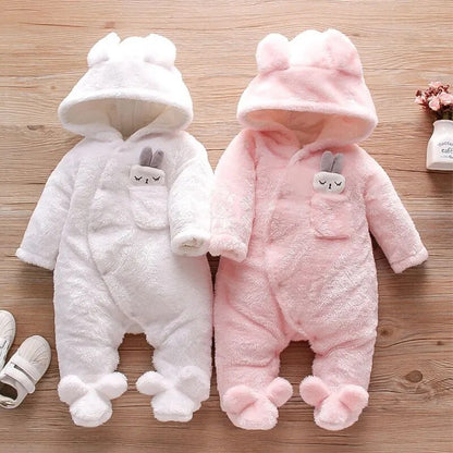 Barboteuse en coton à capuche pour bébé | BABYRABBIT - Kimelou