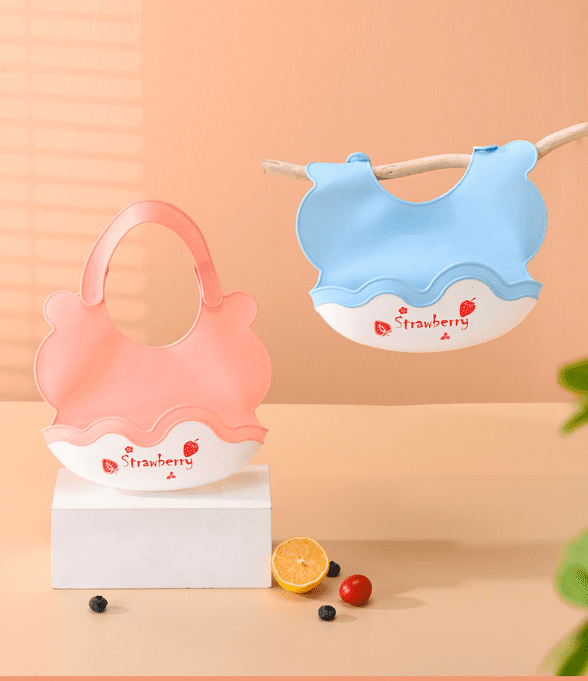 Bavoirs en silicone | STRAWBERRY - Kimelou