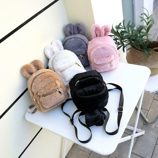 Sac à dos en peluche oreilles de lapin - Kimelou